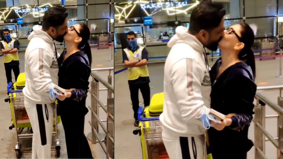 Bigg Boss 13 fame Shefali Jariwala and hubby Parag Tyagi get MASSIVELY TROLLED for liplock at airport: Video