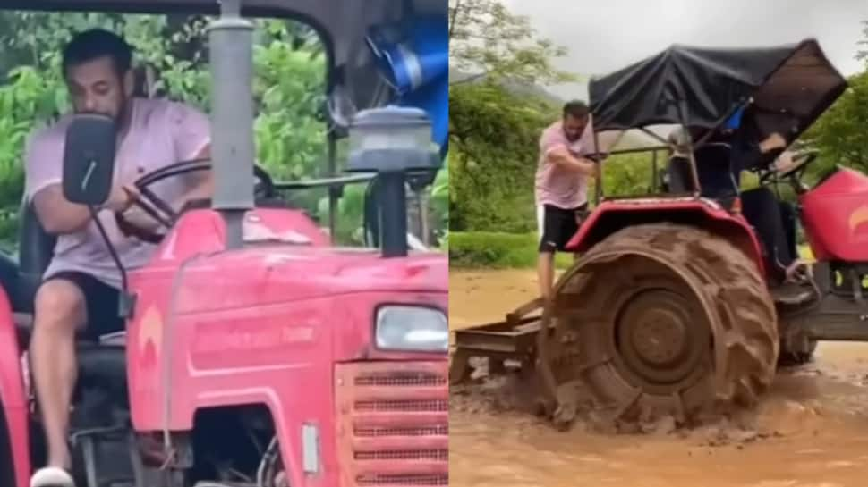 Trending: Salman Khan does farming, rides tractor after spotted driving auto-rickshaw - VIDEO