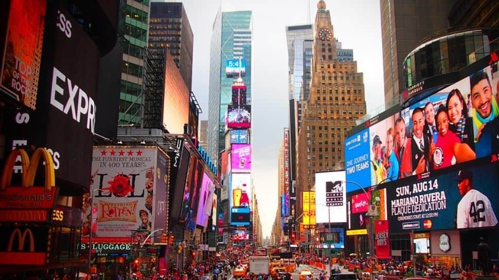 Scaled down festivities at Times Square, New York
