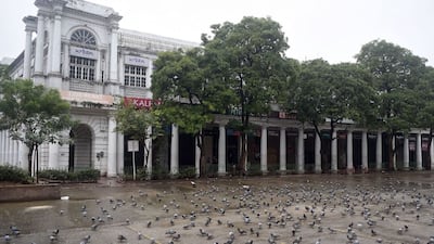 Delhi's bustling Connaught Place stand empty
