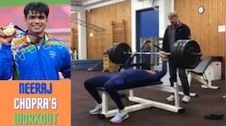 WATCH: Neeraj Chopra motivates fans with rigorous workout in gym in US