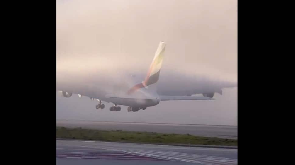 Watch: Massive Airbus A380 plane disappearing in sky at Los Angeles Airport just like that – Video