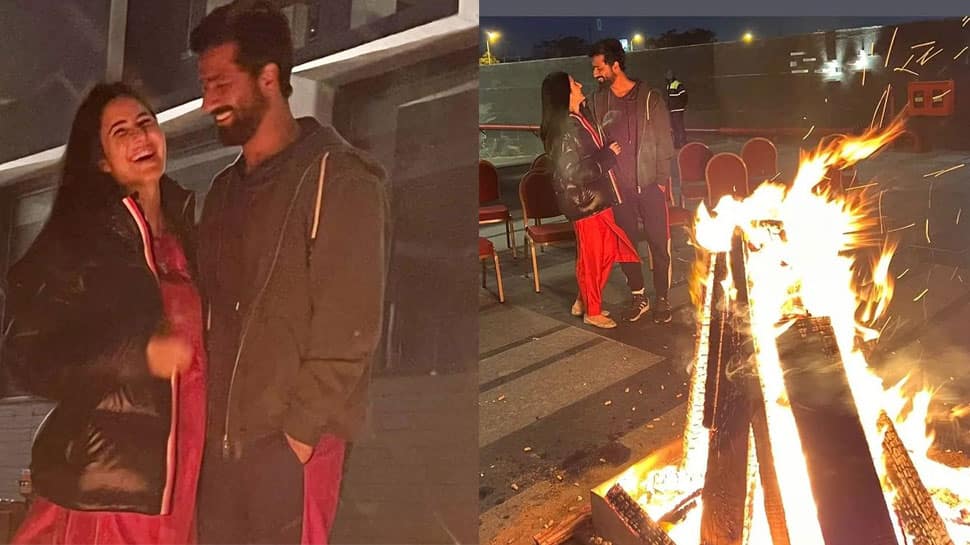 Newlyweds Katrina Kaif and Vicky Kaushal wrap arms around each other on their first Lohri together - Inside pics