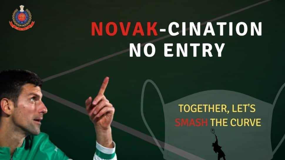 'Safety is no JOKE-ovic': Delhi Police takes a jibe at Novak Djokovic for not taking the jab thumbnail