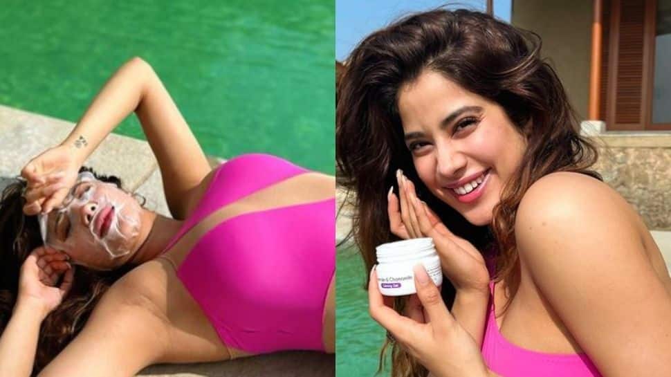 Janhvi Kapoor's self-care weekend is all about relaxing by the pool in hot pink swimsuit, see pics