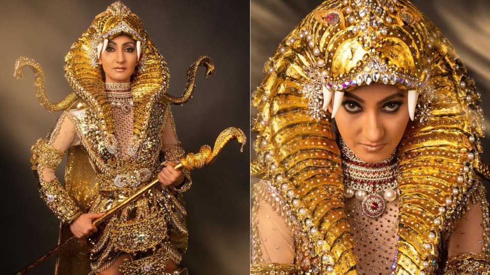 Navdeep Kaur, Mrs India World 2021 wins Best National Costume for dressing  up as &#39;Kundalini Chakra&#39;: PICS | News | Zee News