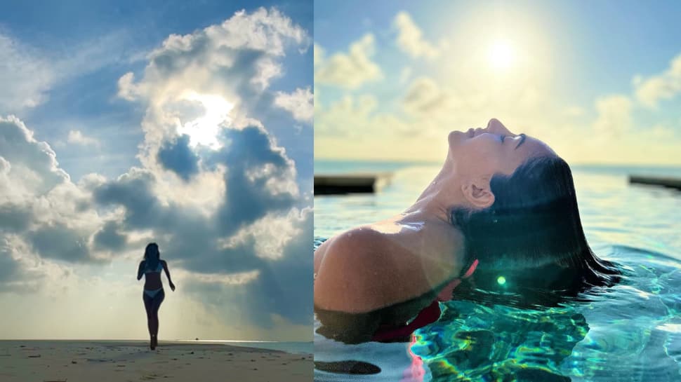 Kiara Advani runs on beach in a white bikini, enjoys dip in a pool: VIDEO