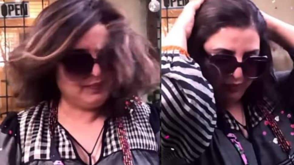 Farah Khan masks &#039;double chin&#039; with new hairdo, does hair flip to Aishwarya Rai&#039;s Haaye Mera Dil- Watch