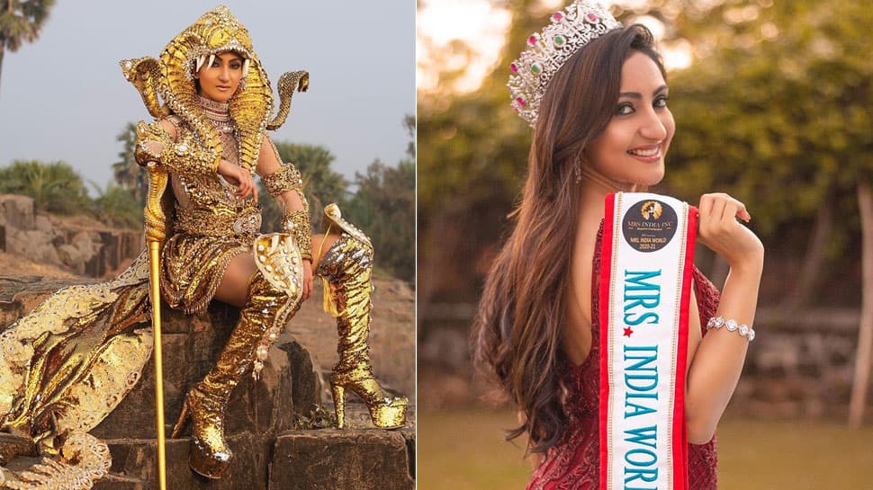 Navdeep Kaur&#039;s &#039;Kundalini Chakra&#039; outfit steals the show at Mrs World 2022!