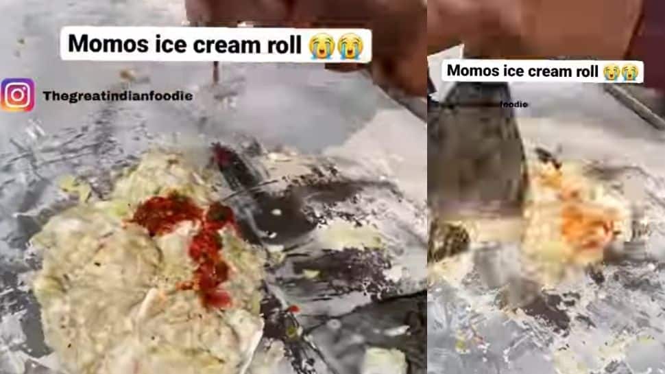 &#039;Bhagwaan, hai kahan re tu!&#039;: Momo Ice Cream Roll horrifies internet - WATCH!