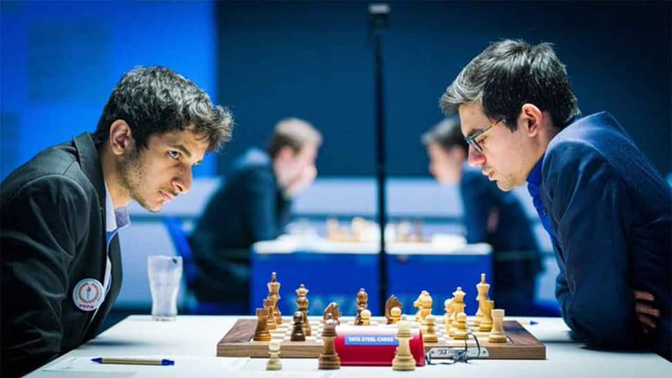 Tata Steel Masters chess: Vidit Gujrathi draws with Anish Giri, shares join lead thumbnail