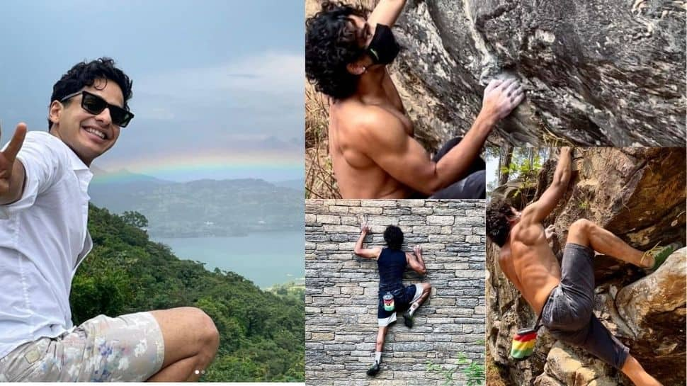 Ishaan Khatter proves he&#039;s Indian Spider-Man by showcasing his rock-climbing skills