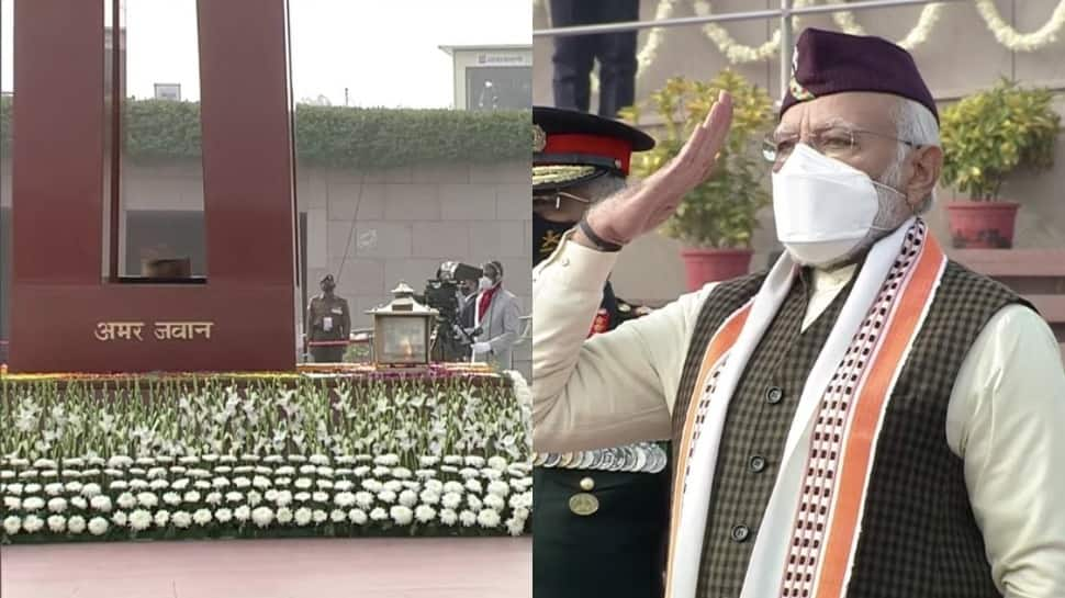 PM Narendra Modi at the National War Memorial