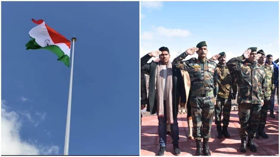 Republic Day: Indian Army unfurls 150 feet high tricolour in J&amp;K