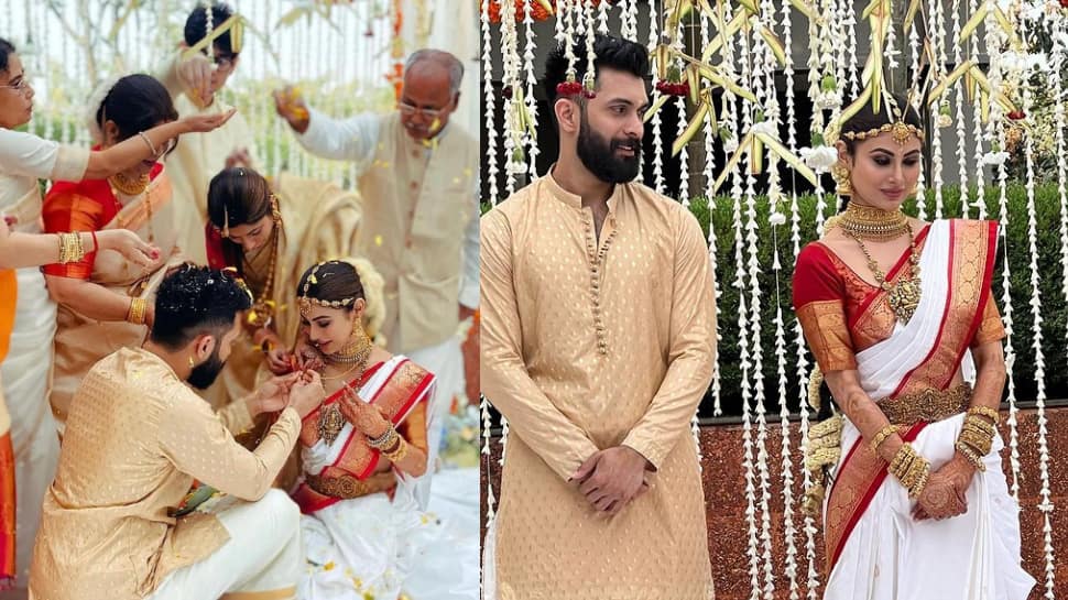 Mouni Roy marries Suraj Nambiar in South Indian ceremony - check wedding photos!