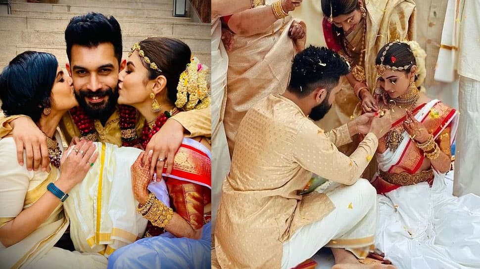 Inside Mouni Roy and Suraj Nambiar&#039;s traditional Malayali wedding - Watch videos