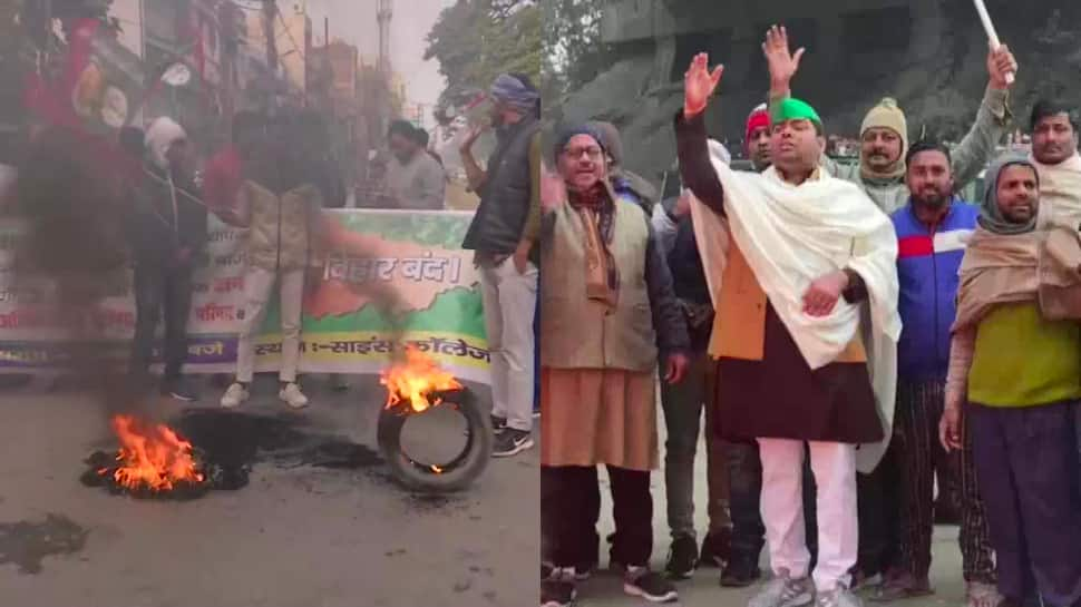 Bihar Bandh: Protesting students burn tyres, block roads over RRB-NTPC results row