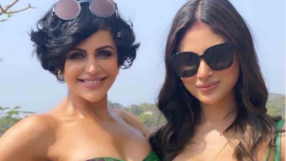 Day after wedding, newlyweds Mouni Roy-Suraj Nambiar host pool party, actress stuns in green