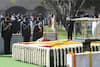 President Ram Nath Kovind pays floral tribute to Mahatma Gandhi.