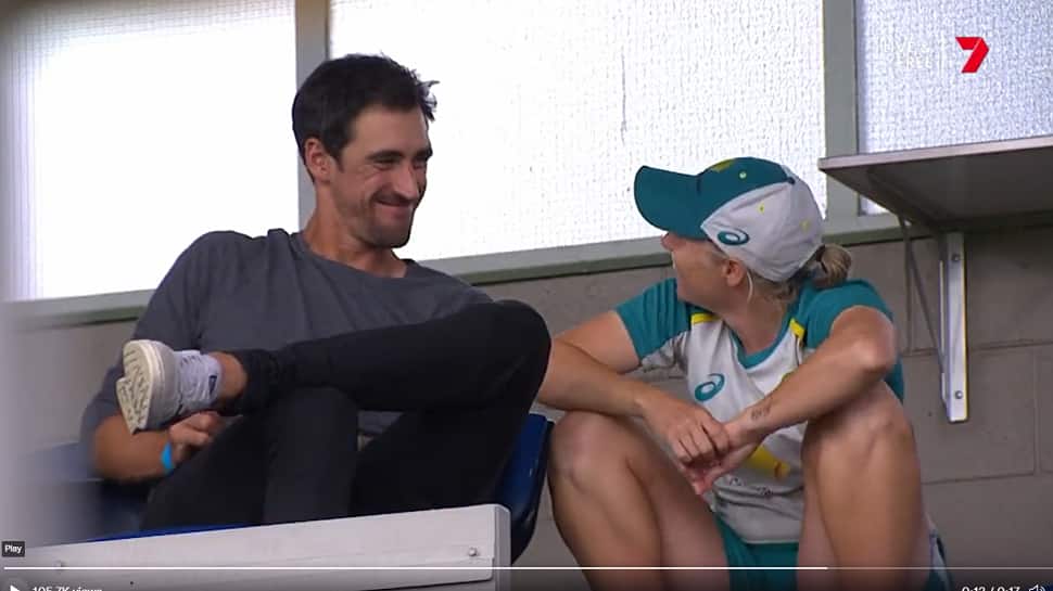 &#039;Cute&#039; Mitchell Starc and Alyssa Healy&#039;s romantic moment captured on camera - WATCH