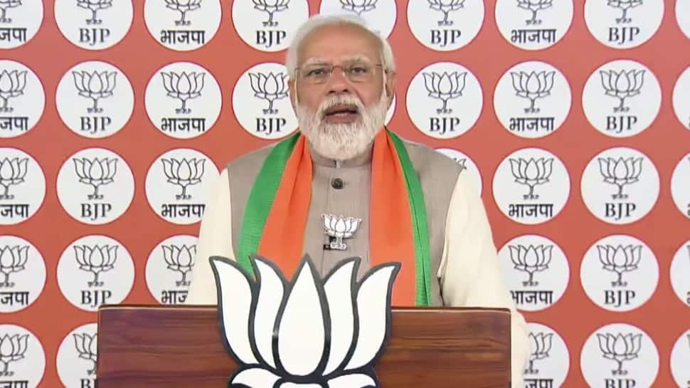 PM Modi holds first virtual rally in UP, hails Adityanath for development works in 5 years