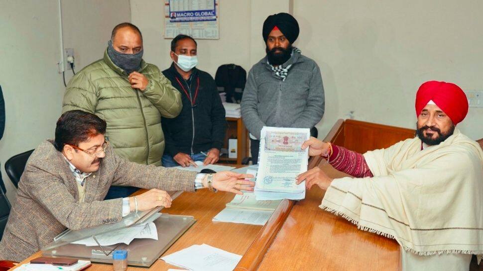 Punjab Assembly Polls 2022: CM Charanjit Channi files nomination papers from Bhadaur