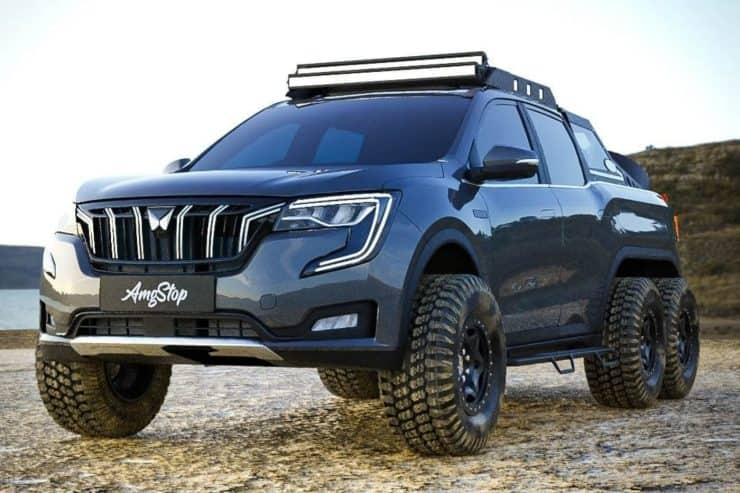 Mahindra XUV700 SUV imagined as a 6x6 pickup-truck looks solid: Check here