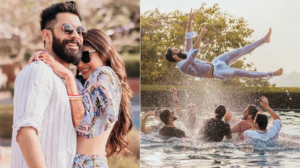 Newlyweds Mouni Roy and Suraj Nambiar's sizzling dance by the pool at wedding is awwdorable - Watch inside video