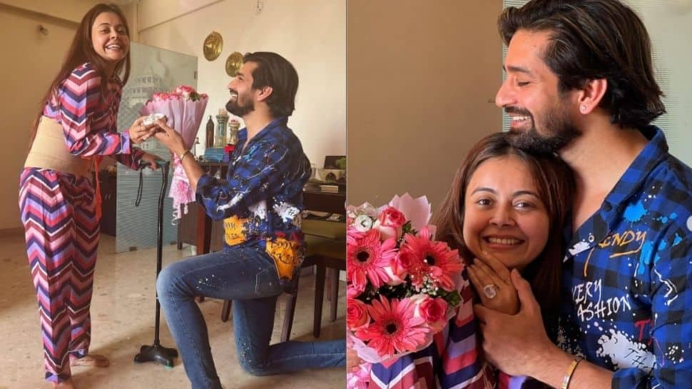 Devoleena Bhattacharjee gets engaged to actor Vishal Singh, flaunts her HUGE diamond ring- In PICS! - Vimarsana News