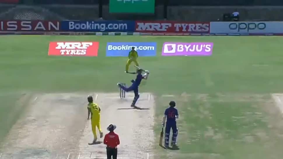 U19 World Cup semi-final: THIS strange Yash Dhull shot for six wins Play of the Day - WATCH