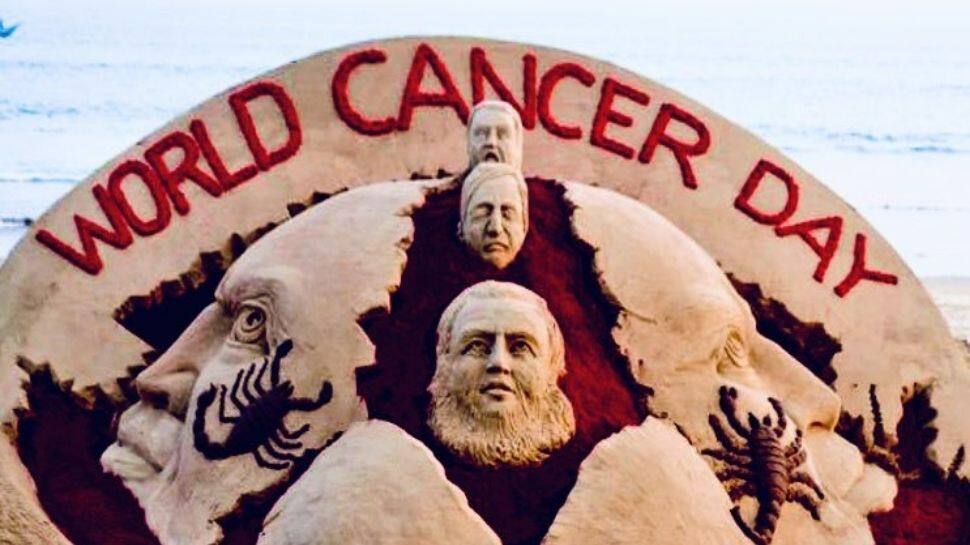 On World Cancer Day, sand artist Sudarsan Pattnaik shares inspiring artwork, see pic