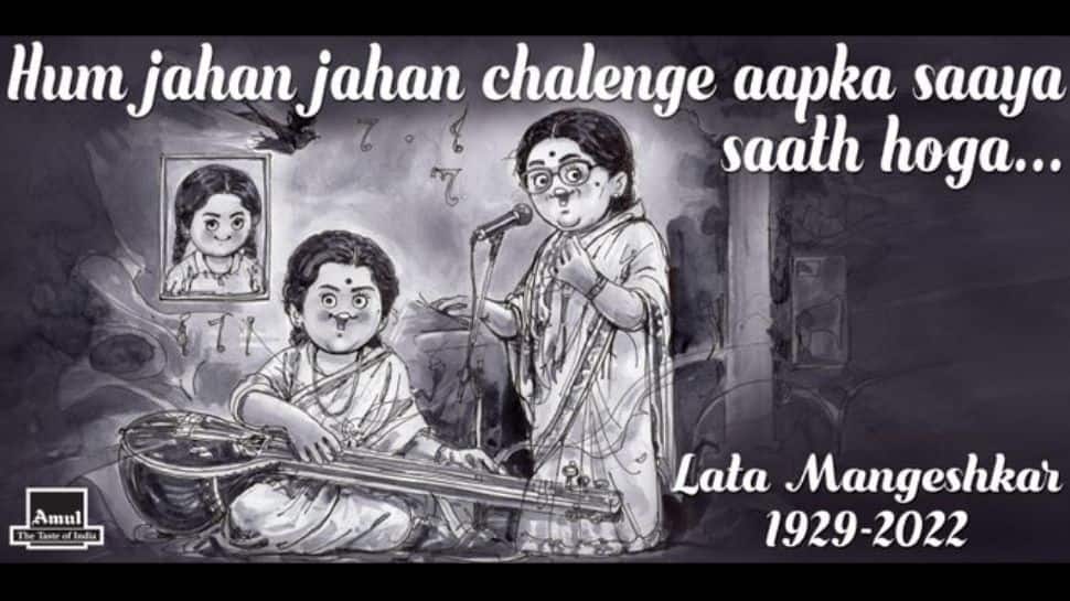&#039;Hum jahan jahan chalengye apka saaya sath hoga&#039;: Amul pays tribute to legendary singer Lata Mangeshkar