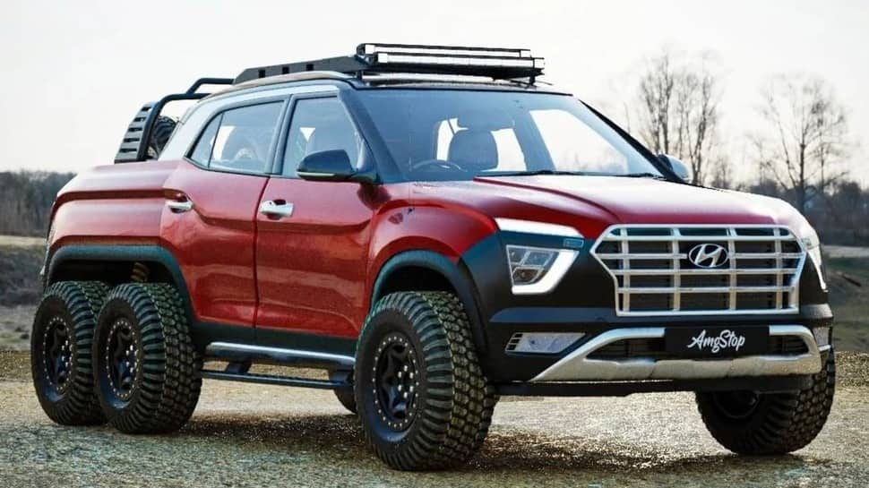 Hyundai Creta SUV imagined as a 6x6 pickup-truck looks solid: Check here