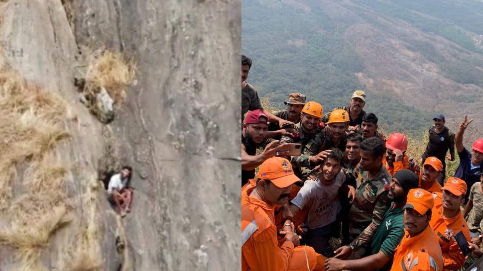 Man trapped on mountain face in Kerala's Palakkad for nearly 2 days rescued by Indian Army