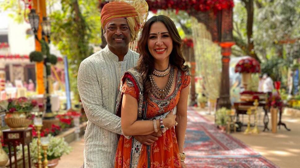 Kim Sharma and Leander Paes stun in ethnic wear at a wedding, fans call them ‘master blaster beauty’
