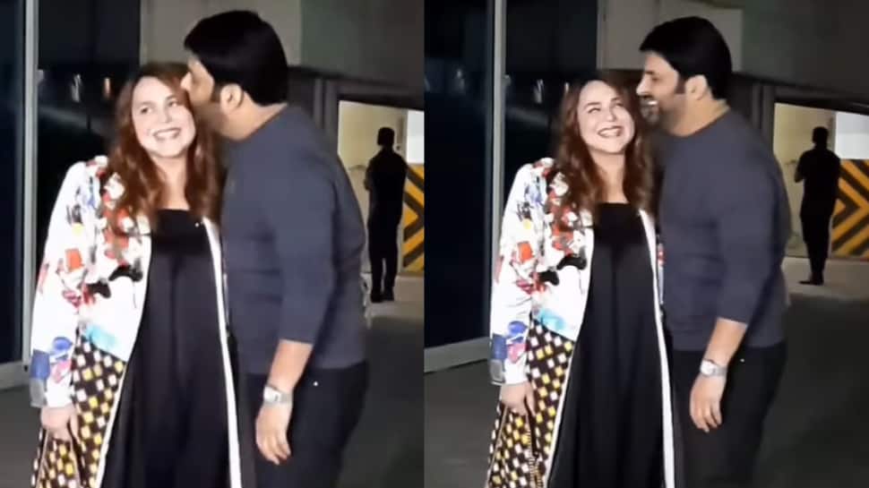 Kapil Sharma kisses wife Ginni Chatrath at Gehraiyaan screening, ‘Ohhhhhh’ cheer paparazzi