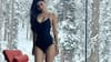 Mouni Roy oozes oomph in black monokini in Kashmir