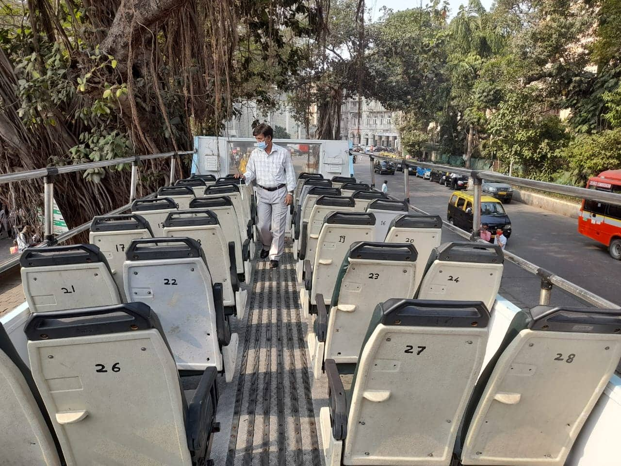 The upper-decker of the newly launched buses.