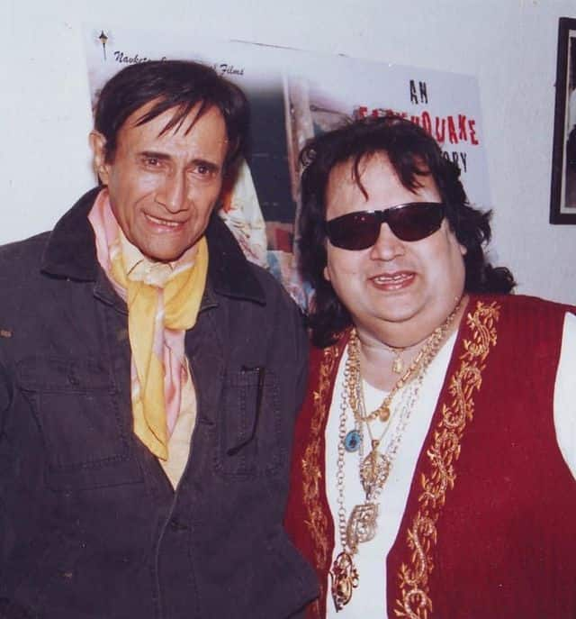 Bappi Lahiri poses with actor Dev Anand