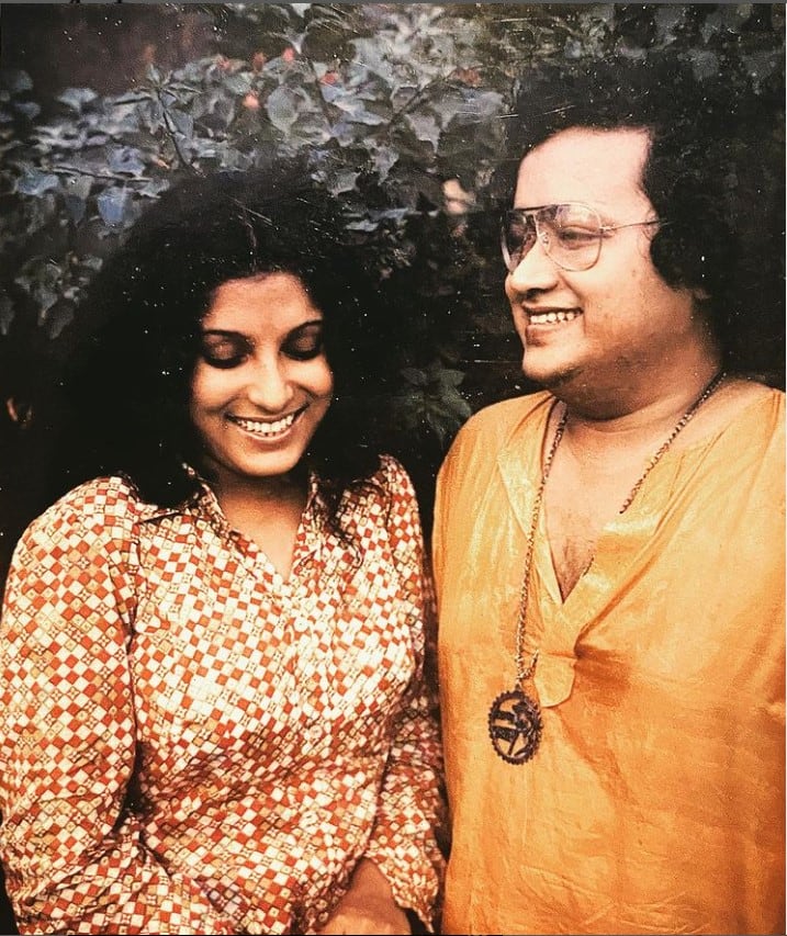 Bappi with his wife Chitrani Lahiri