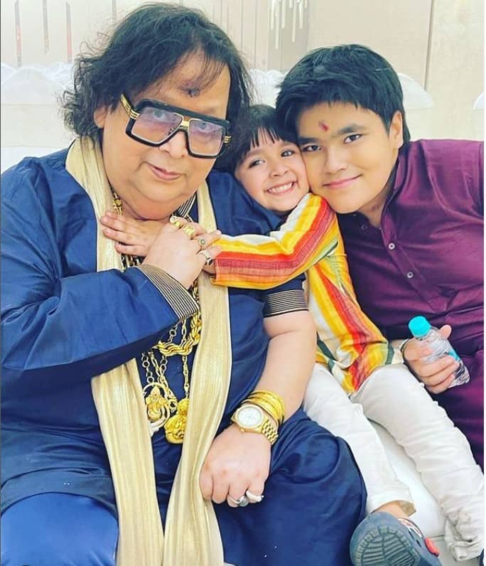 Lahiri with his grandson