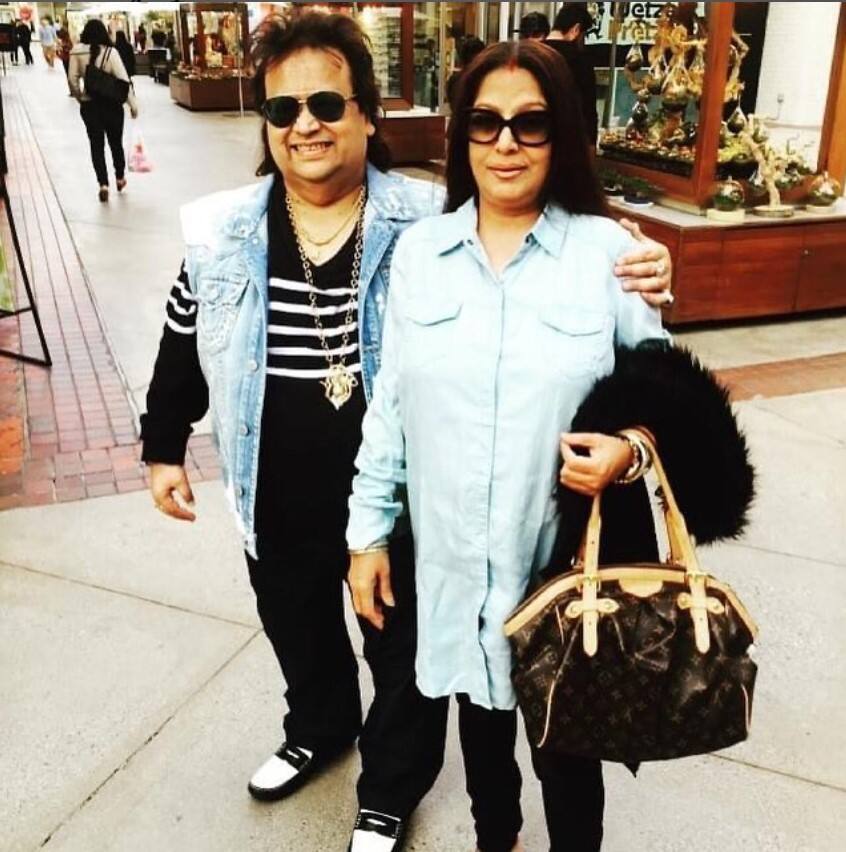 Bappi with his wife during their LA trip