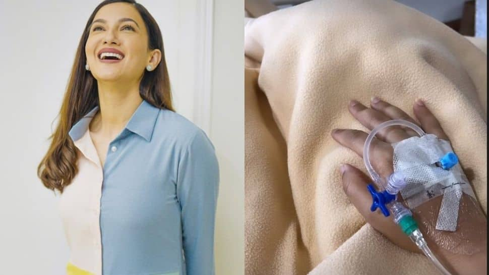 Gauahar Khan shares pic from the hospital with IV drip attached to hand, informs she is better now