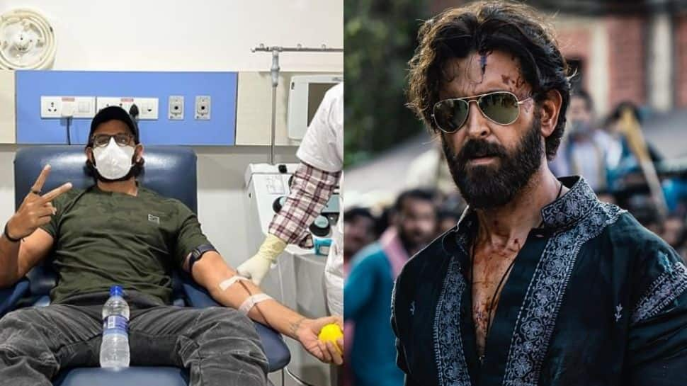 PIC: Hrithik Roshan donates blood after being told hospitals fall short of his blood type