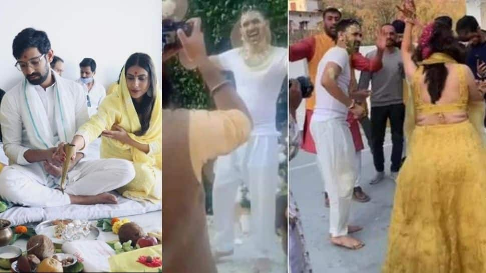 Vikrant Massey, Sheetal Thakur groove to Desi Girl at their haldi ceremony- Watch