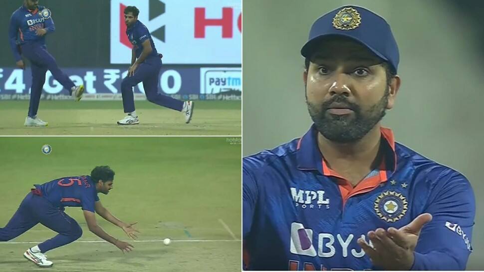 IND vs WI 2nd T20I: Rohit Sharma kicks ball in anger after Bhuvneshwar Kumar drops Rovman Powell’s catch – watch VIRAL video