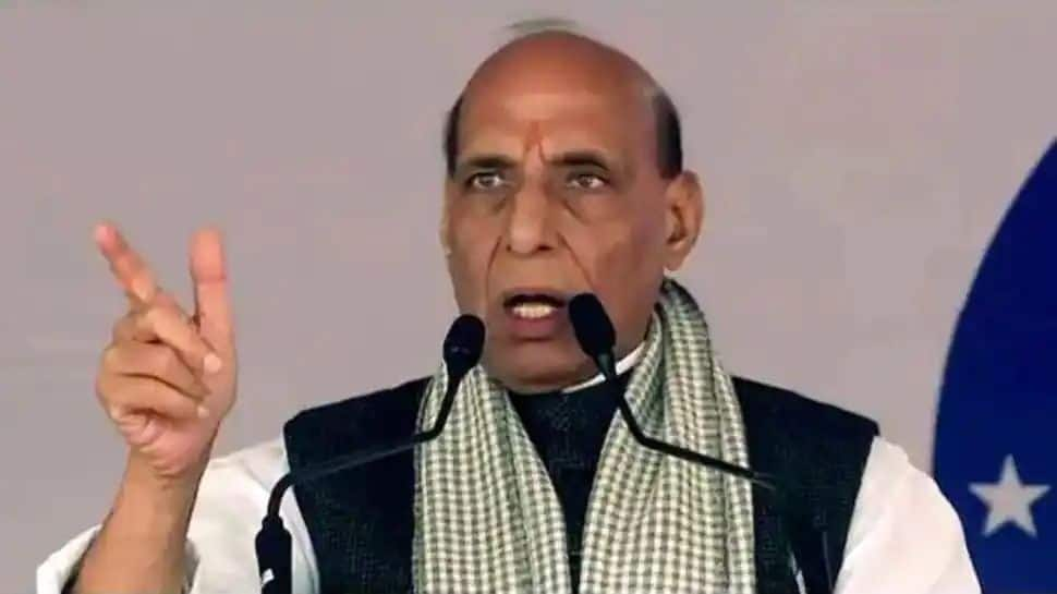 They do politics of appeasement, we work for justice: BJP&#039;s Rajnath Singh in Lucknow