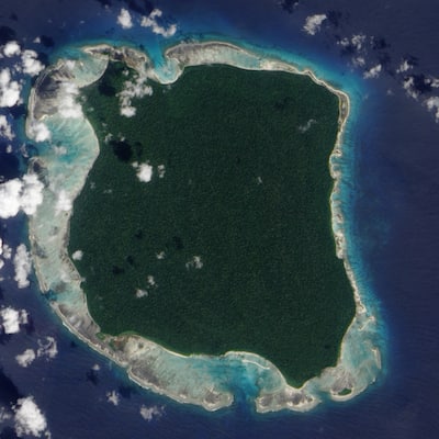 North Sentinel Island in Andaman and Nicobar