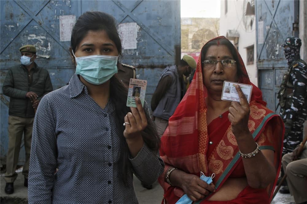 Voters in Uttar Pradesh's Karhal.