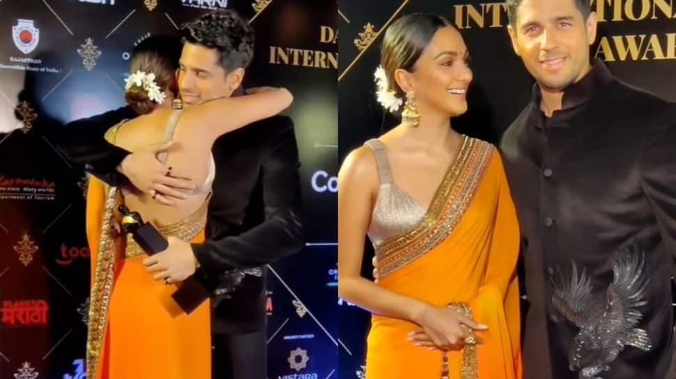 Kiara Advani hugs Sidharth Malhotra, blushes while posing with rumoured ...